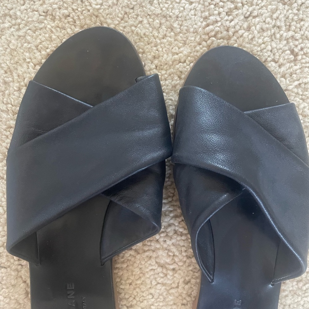 Everlane Black Crisscross Slide Sandals - Picture 3 of 6